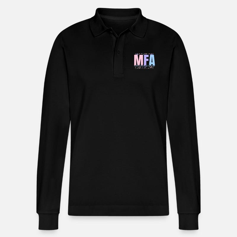 MFA Multi-talented Medical Assistant - Stanley/Stella Organic Unisex Long-Sleeved Polo Shirt Prepster - black