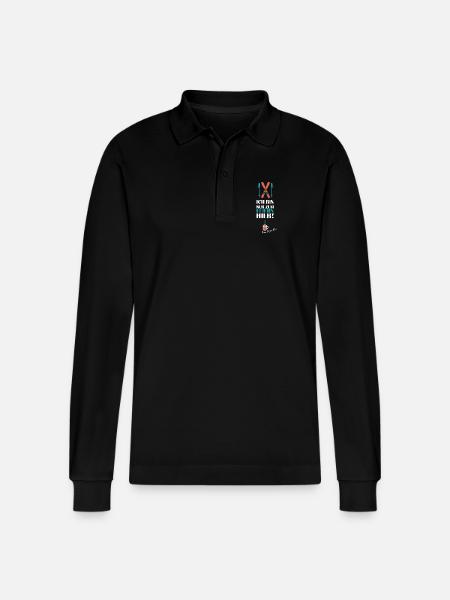 Après-ski - I'm only here to party - Stanley/Stella Organic Unisex Long-Sleeved Polo Shirt Prepster - black