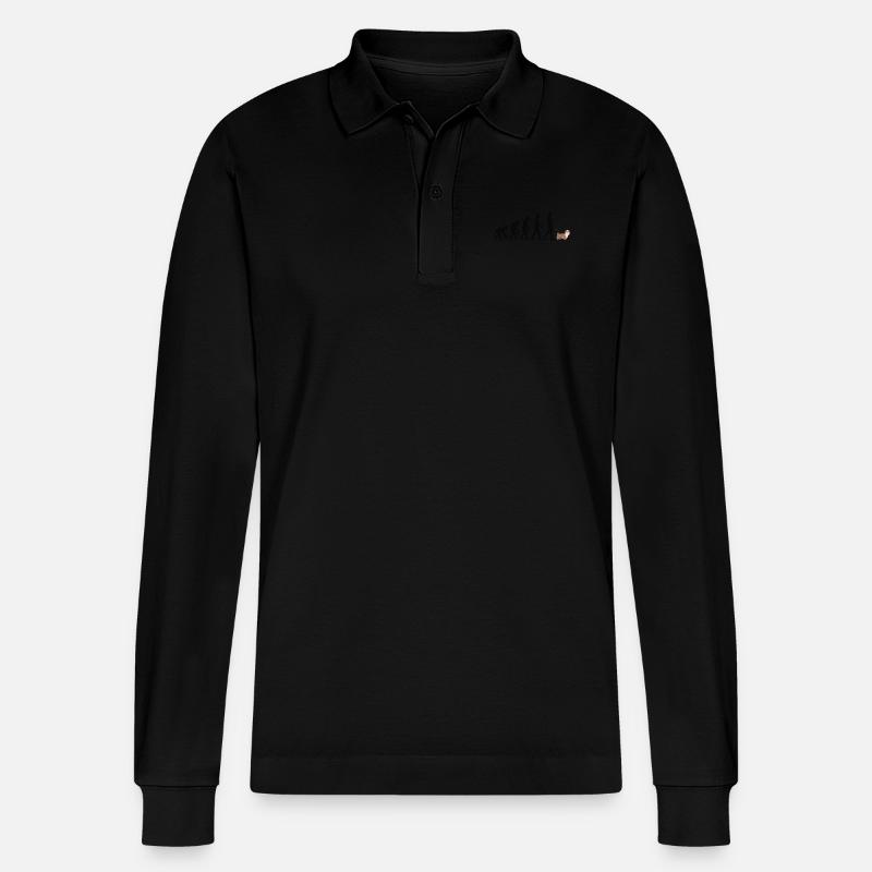 Lhasa Apso - Stanley/Stella Unisex Bio-Langarm-Poloshirt Prepster - Schwarz