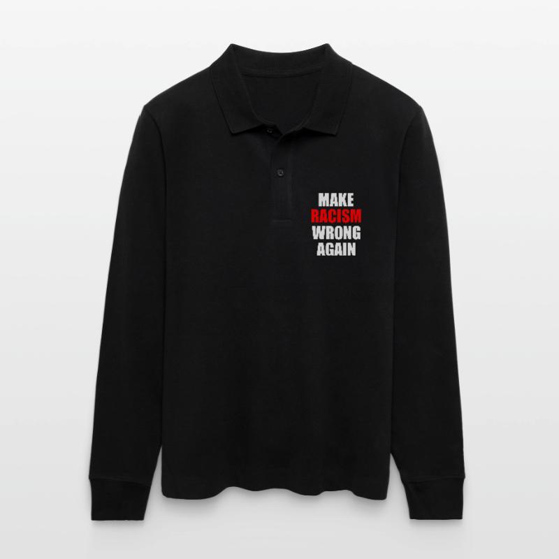 make racism wrong again Polo à manches longues bio PREPSTER Stanley/Stella Unisexe