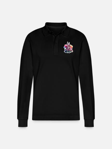 Colour Castle. - Stanley/Stella Unisex Bio-Langarm-Poloshirt Prepster - Schwarz
