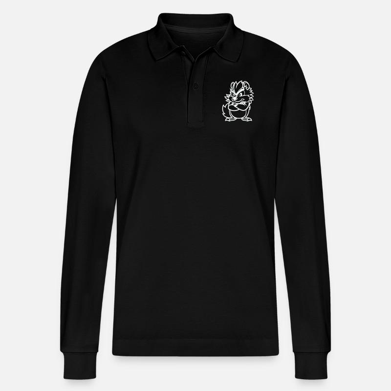 igel - Stanley/Stella Unisex Bio-Langarm-Poloshirt Prepster - Schwarz