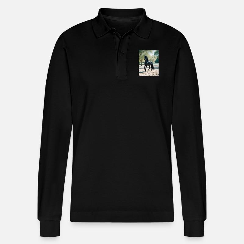 PRE - Stanley/Stella Unisex Bio-Langarm-Poloshirt Prepster - Schwarz