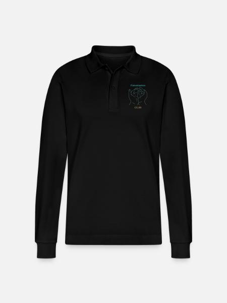 Patentanten Club - Stanley/Stella Unisex Bio-Langarm-Poloshirt Prepster - Schwarz