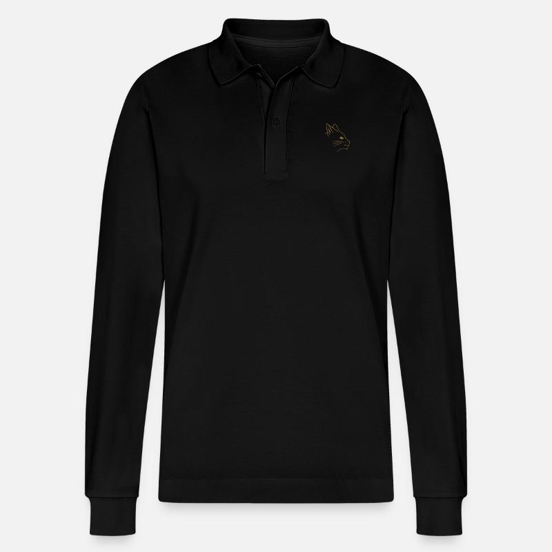 Katzen Kätzchen Haustier - Stanley/Stella Unisex Bio-Langarm-Poloshirt Prepster - Schwarz