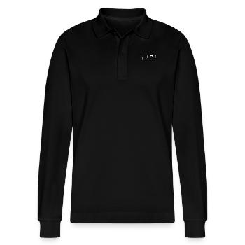 Hund Hundeschule Hunde - Stanley/Stella Unisex Bio-Langarm-Poloshirt Prepster - Schwarz - Vorne - Anna (173cm) & Nico (186cm)
