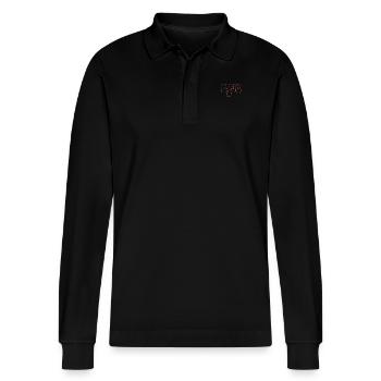 Lyon Street Art Souvenir - Stanley/Stella Organic Unisex Long-Sleeved Polo Shirt Prepster - black - Front - Anna (173cm) & Nico (186cm)
