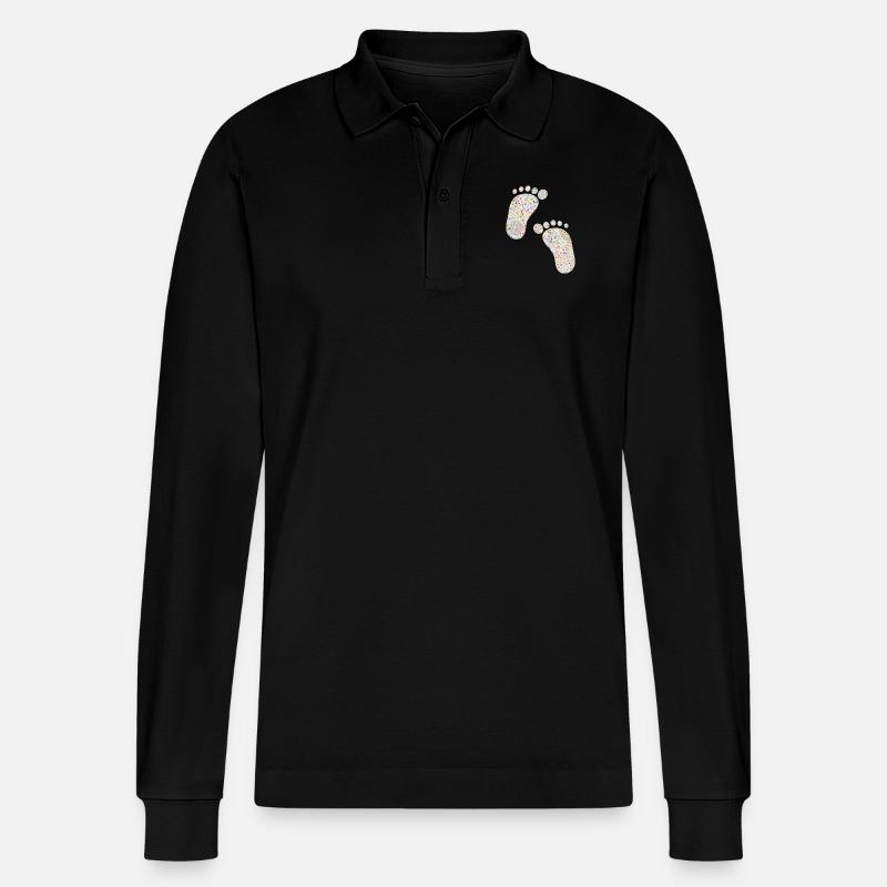 pieds - Polo à manches longues bio PREPSTER Stanley/Stella Unisexe - noir