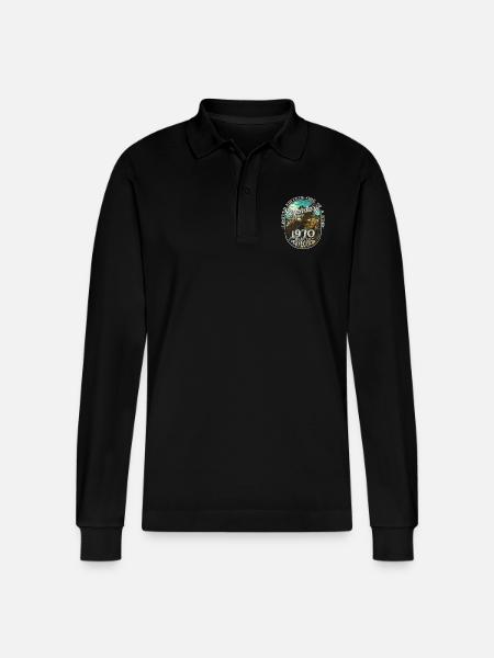 Legendary since 1970 - Stanley/Stella Organic Unisex Long-Sleeved Polo Shirt Prepster - black