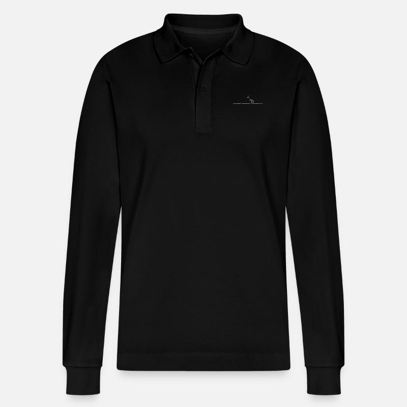 Vogel Kiwi Piep - Stanley/Stella Unisex Bio-Langarm-Poloshirt Prepster - Schwarz