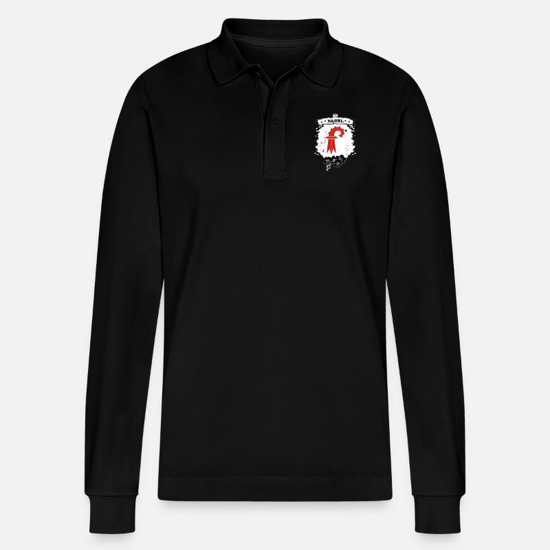 Basel Kanton - Stanley/Stella Unisex Bio-Langarm-Poloshirt Prepster - Schwarz