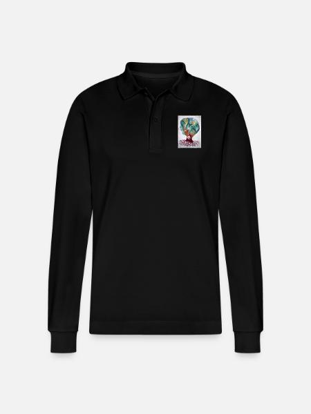 VERBUNDENHEIT - Stanley/Stella Unisex Bio-Langarm-Poloshirt Prepster - Schwarz