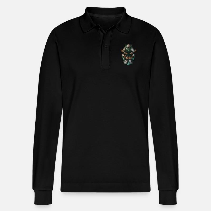 Tardigrade - Stanley/Stella Unisex Bio-Langarm-Poloshirt Prepster - Schwarz
