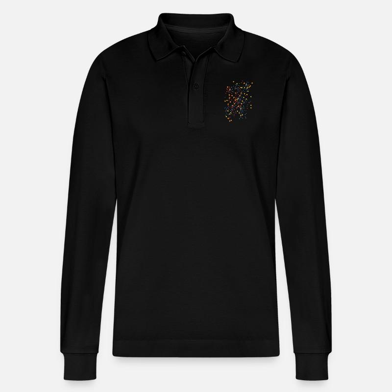 Konfetti - Stanley/Stella Unisex Bio-Langarm-Poloshirt Prepster - Schwarz