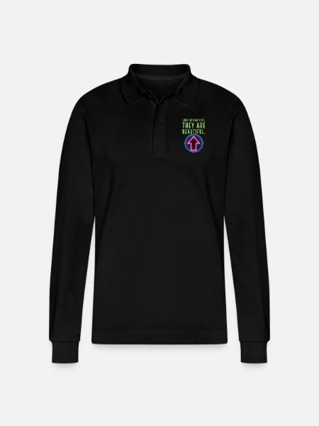 Beautiful eyes - Stanley/Stella Unisex Bio-Langarm-Poloshirt Prepster - Schwarz