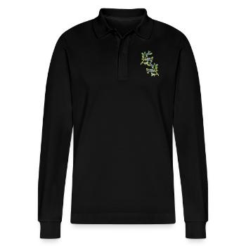 heidelberen zweig - Stanley/Stella Unisex Bio-Langarm-Poloshirt Prepster - Schwarz - Vorne - Anna (173cm) & Nico (186cm)