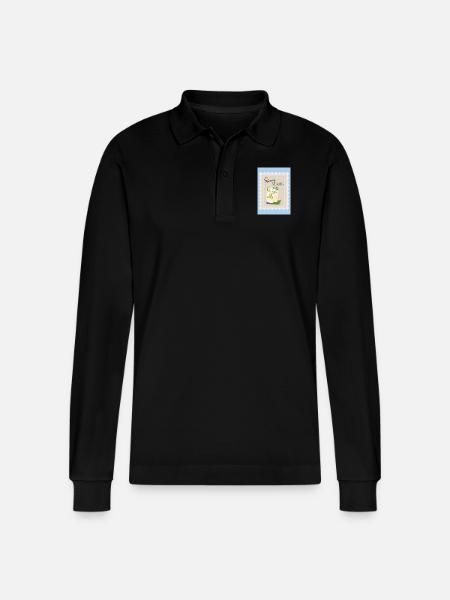 Spicy margarita - Stanley/Stella Organic Unisex Long-Sleeved Polo Shirt Prepster - black