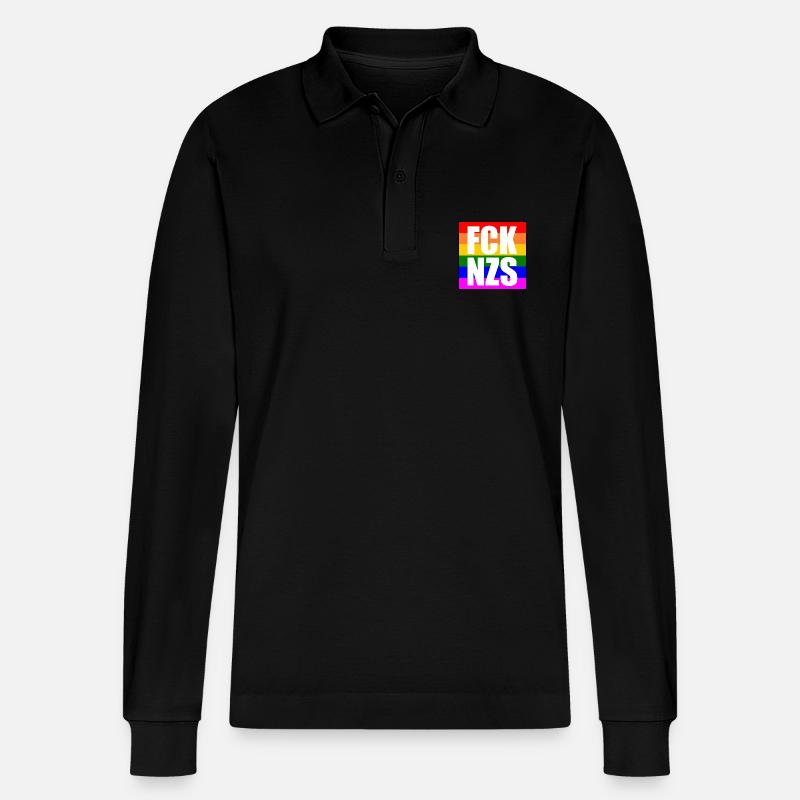 Fck nzs - Stanley/Stella Unisex Bio-Langarm-Poloshirt Prepster - Schwarz