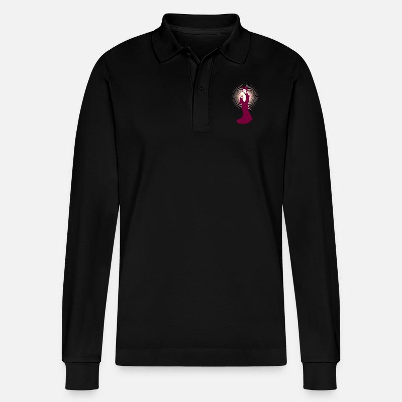 Geisha - Stanley/Stella Unisex Bio-Langarm-Poloshirt Prepster - Schwarz