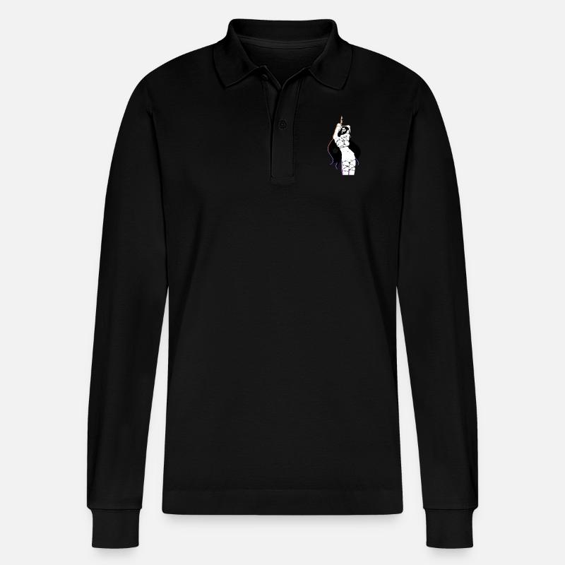 Shibari - Stanley/Stella Unisex Bio-Langarm-Poloshirt Prepster - Schwarz