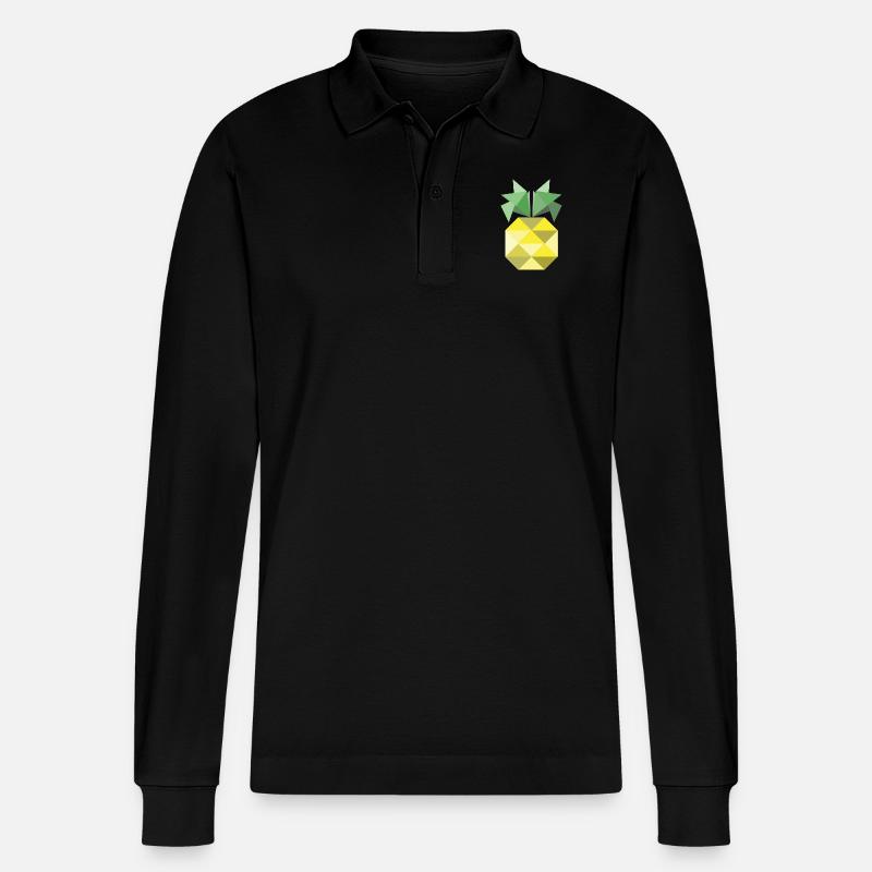 Das ist eine Ananas! - Stanley/Stella Unisex Bio-Langarm-Poloshirt Prepster - Schwarz