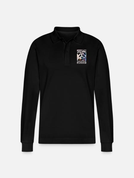Augenringe am Morgen - Stanley/Stella Unisex Bio-Langarm-Poloshirt Prepster - Schwarz