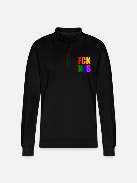Fck nzs - Stanley/Stella Organic Unisex Long-Sleeved Polo Shirt Prepster - black