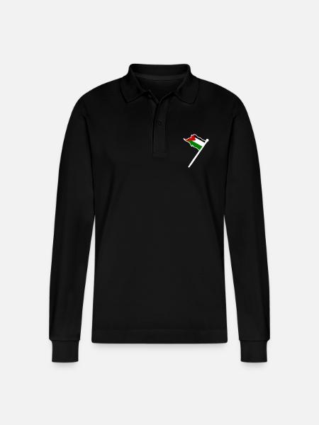 Free palestine - Polo à manches longues bio PREPSTER Stanley/Stella Unisexe - noir