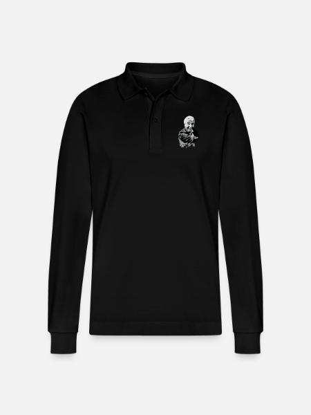 Dinner for one - Stanley/Stella Unisex Bio-Langarm-Poloshirt Prepster - Schwarz