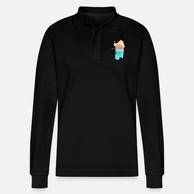 Non C’è Problema in Sardegna - Stanley/Stella Unisex Bio-Langarm-Poloshirt Prepster - Schwarz