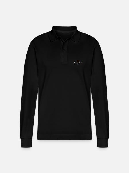 Steger Original Familienlogo - Stanley/Stella Unisex Bio-Langarm-Poloshirt Prepster - Schwarz