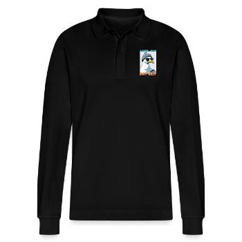 Sabbel nich dat geit Hamburg Dialekt Möwe Lustig - Stanley/Stella Unisex Bio-Langarm-Poloshirt Prepster - Schwarz - Vorne - Anna (173cm) & Nico (186cm)