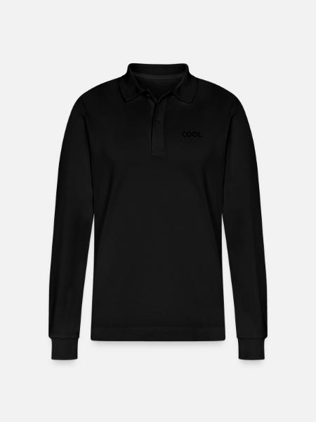 cool. - Stanley/Stella Unisex Bio-Langarm-Poloshirt Prepster - Schwarz