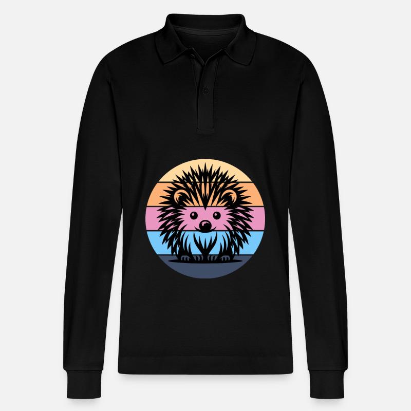 Igel - Stanley/Stella Unisex Bio-Langarm-Poloshirt Prepster - Schwarz
