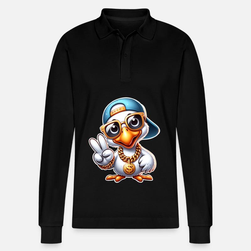 Dodo Cool Peace - Polo à manches longues bio PREPSTER Stanley/Stella Unisexe - noir
