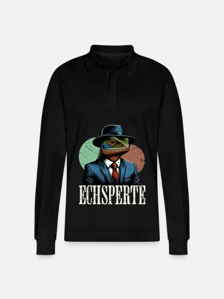 Echsperte Experte - Stanley/Stella Unisex Bio-Langarm-Poloshirt Prepster - Schwarz