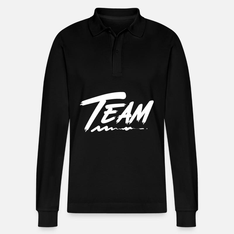 Team - Stanley/Stella Unisex Bio-Langarm-Poloshirt Prepster - Schwarz