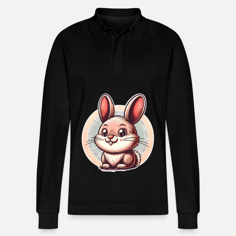 Lapin Lapin - Polo à manches longues bio PREPSTER Stanley/Stella Unisexe - noir