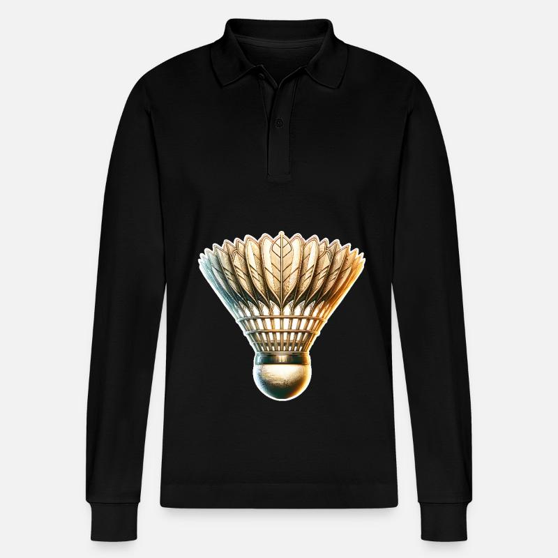Badminton - Stanley/Stella Unisex Bio-Langarm-Poloshirt Prepster - Schwarz