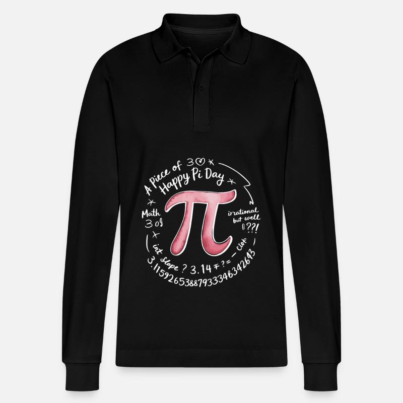 Pi - Stanley/Stella Unisex Bio-Langarm-Poloshirt Prepster - Schwarz