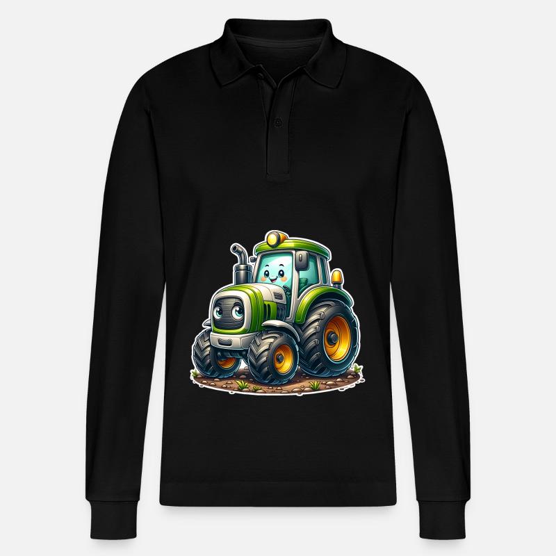 Traktor - Stanley/Stella Unisex Bio-Langarm-Poloshirt Prepster - Schwarz