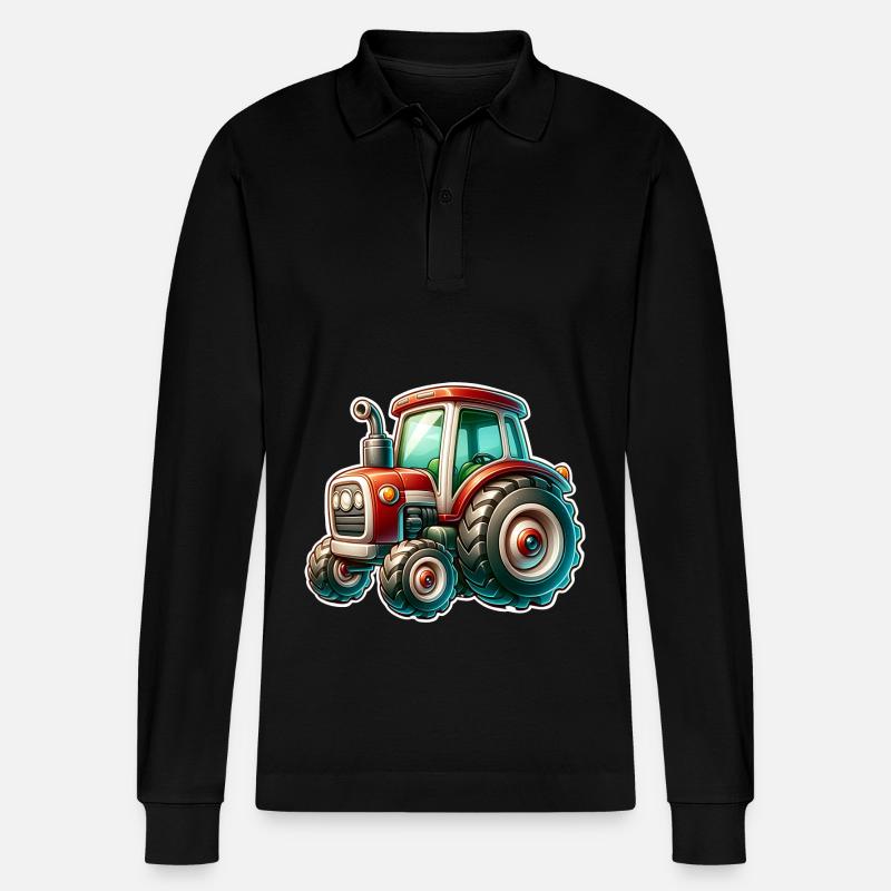 Traktor - Stanley/Stella Unisex Bio-Langarm-Poloshirt Prepster - Schwarz