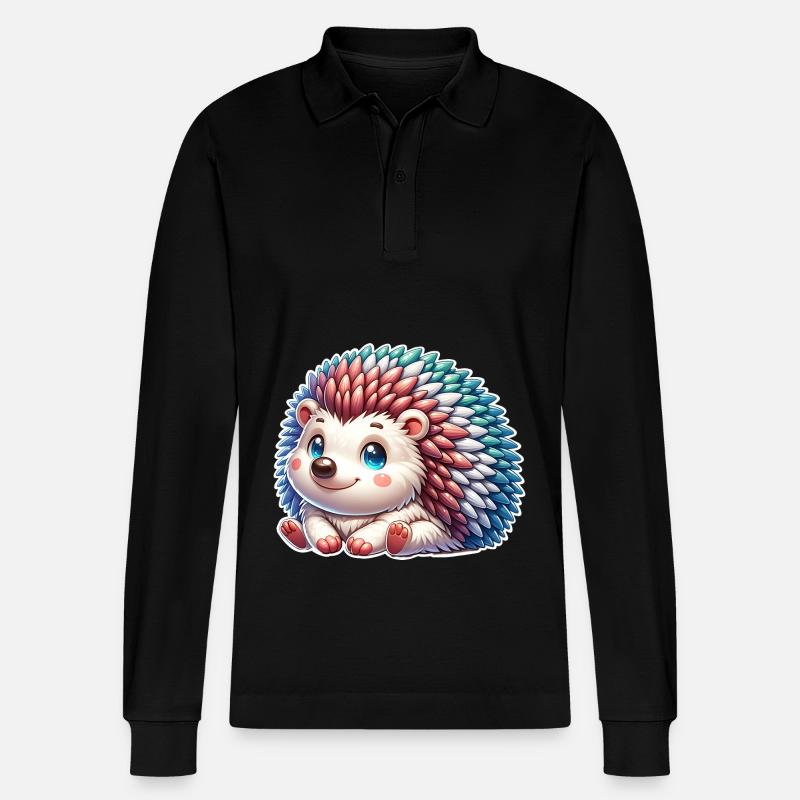 Igel - Stanley/Stella Unisex Bio-Langarm-Poloshirt Prepster - Schwarz