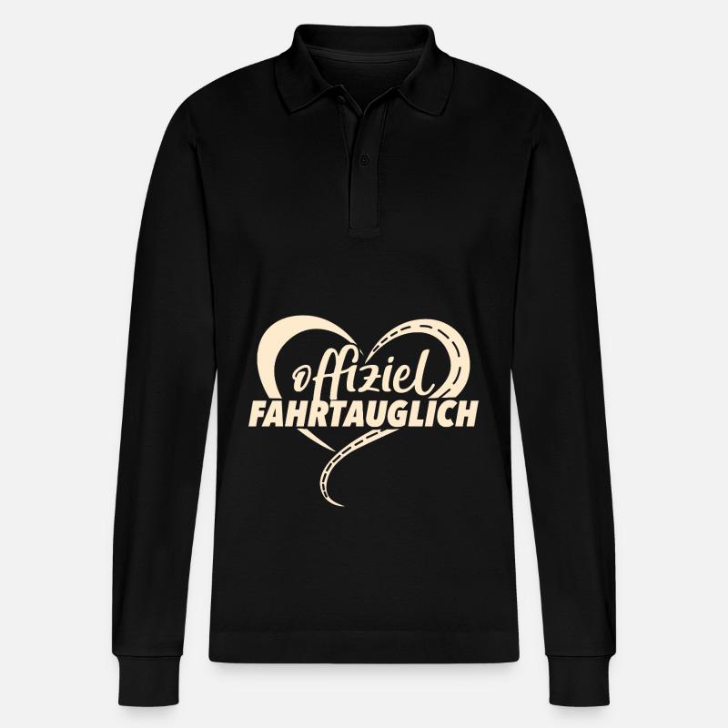 Führerschein Bestanden - Stanley/Stella Unisex Bio-Langarm-Poloshirt Prepster - Schwarz