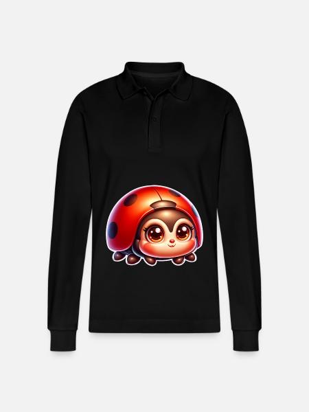 Ladybird - Stanley/Stella Organic Unisex Long-Sleeved Polo Shirt Prepster - black