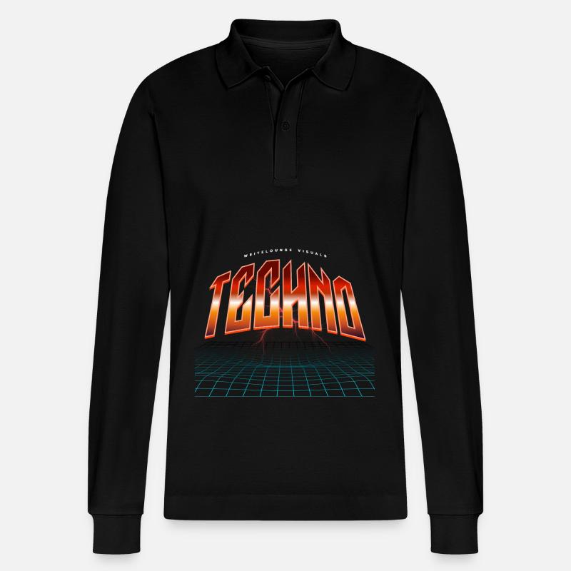 Techno - Stanley/Stella Unisex Bio-Langarm-Poloshirt Prepster - Schwarz