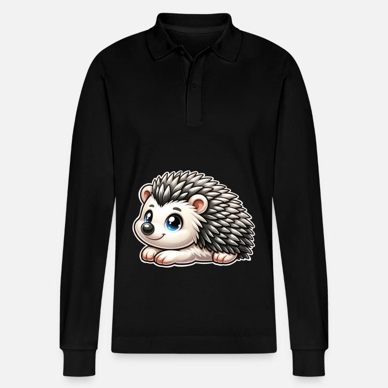 Igel - Stanley/Stella Unisex Bio-Langarm-Poloshirt Prepster - Schwarz