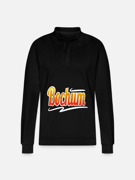 Bochum - Stanley/Stella Organic Unisex Long-Sleeved Polo Shirt Prepster - black