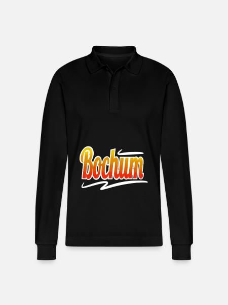 Bochum - Stanley/Stella Organic Unisex Long-Sleeved Polo Shirt Prepster - black