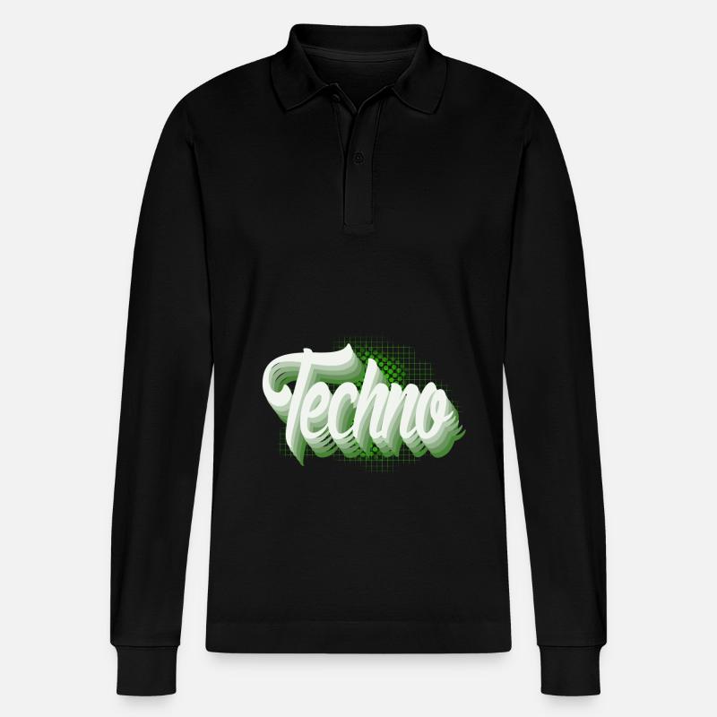 Techno - Stanley/Stella Unisex Bio-Langarm-Poloshirt Prepster - Schwarz